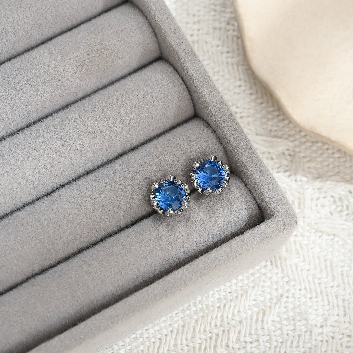 Flower Sier Needle Simple Fashion High Sense Stud Earrings