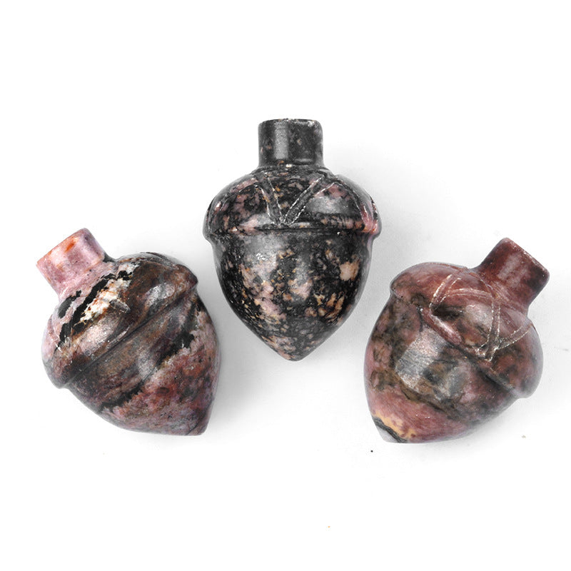 Siberian Hazelnut Acorn Stone Pine Cone Creative Carved Mini Jewelry Accessories