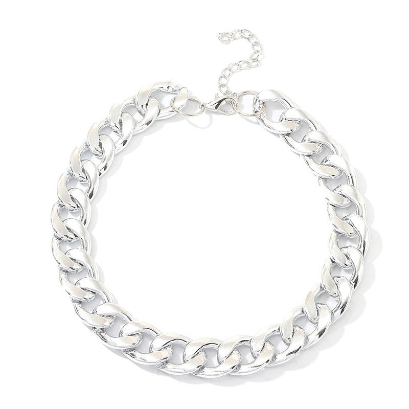 Women's Fashion Thick Chain Simple Style Personalized High Sense Necklace