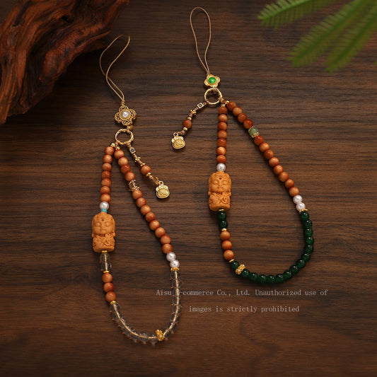 Chalcedony Sandalwood Lucky Bag Wrist National Style Bracelet
