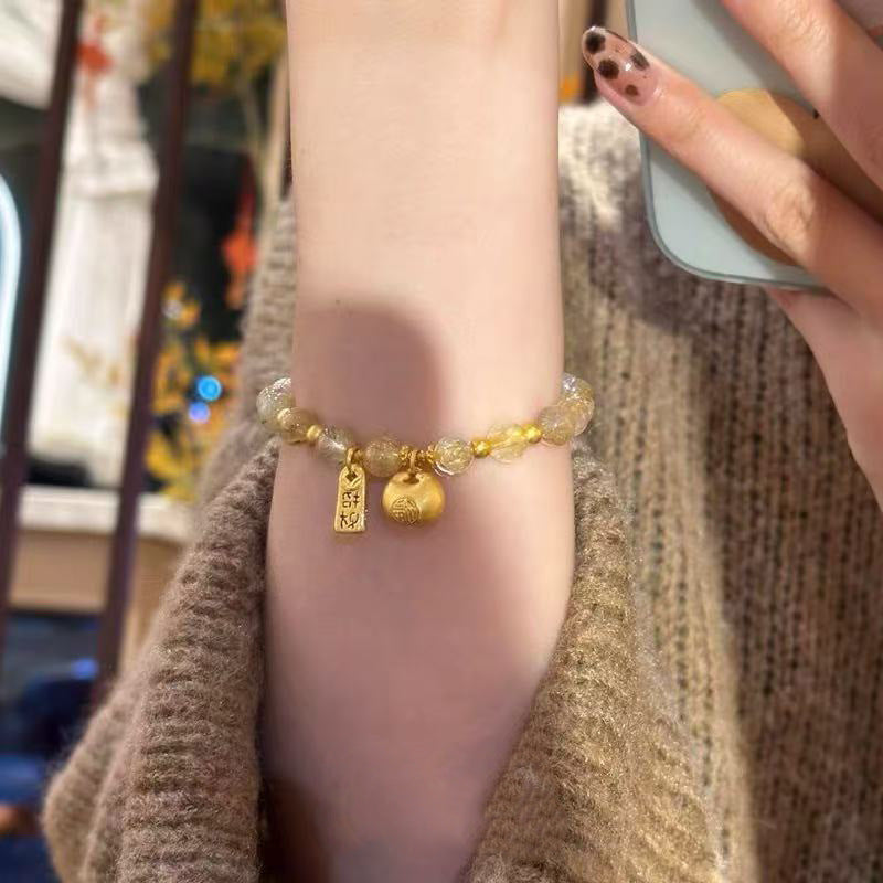 Women's Exquisite Sterling Sier Snake Bones Chain Ball Stitching Asymmetric Light Bracelet