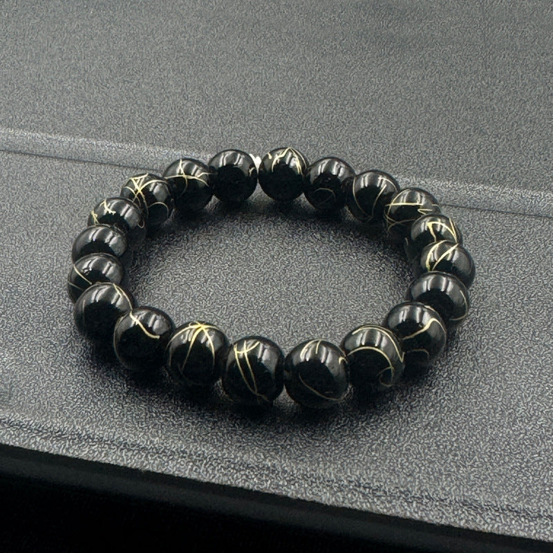 Women's Chinese Style Exquisite Beaded Glass Drainage Bracelets
