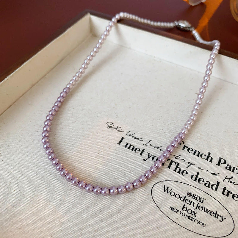 Pearl Twin Clavicle Chain Light Luxury Necklaces