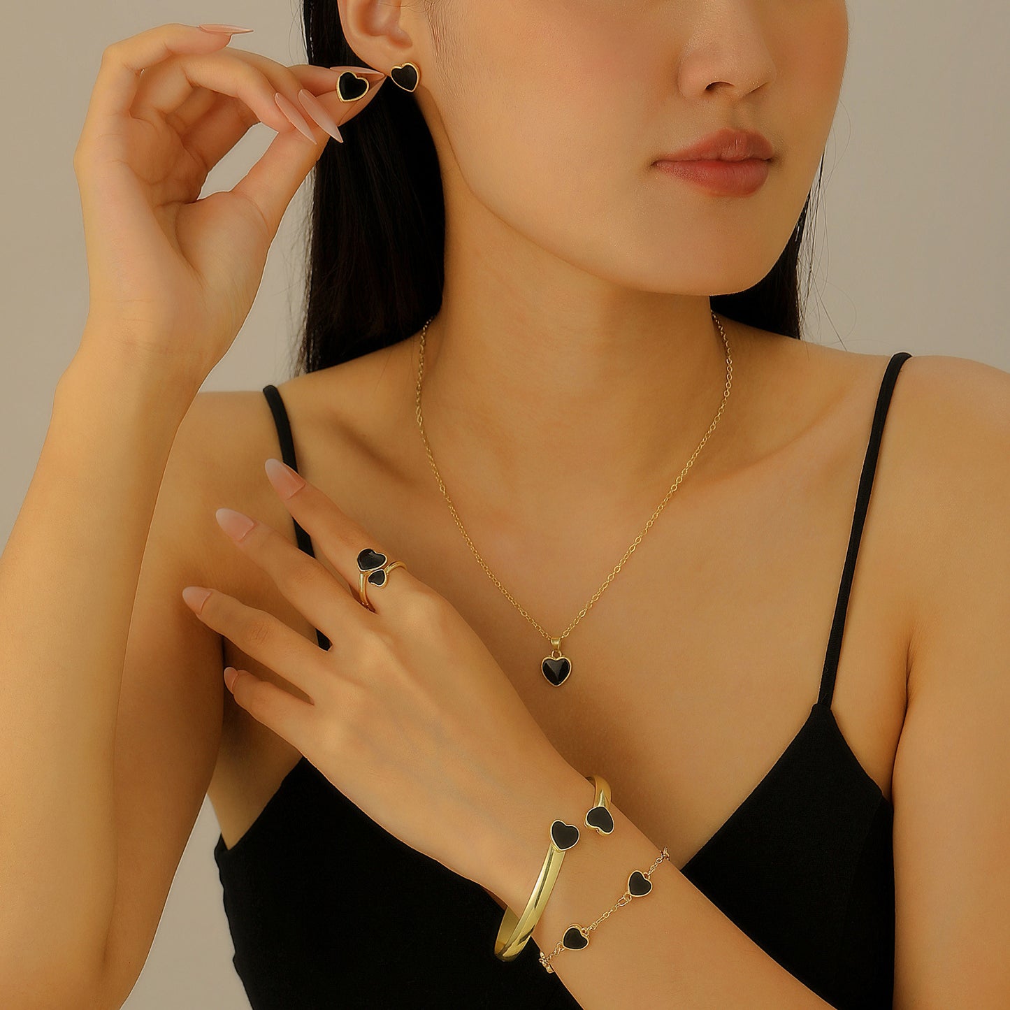 Lucky Flower Parthenocissus Grass Ear Female Jewelry Set