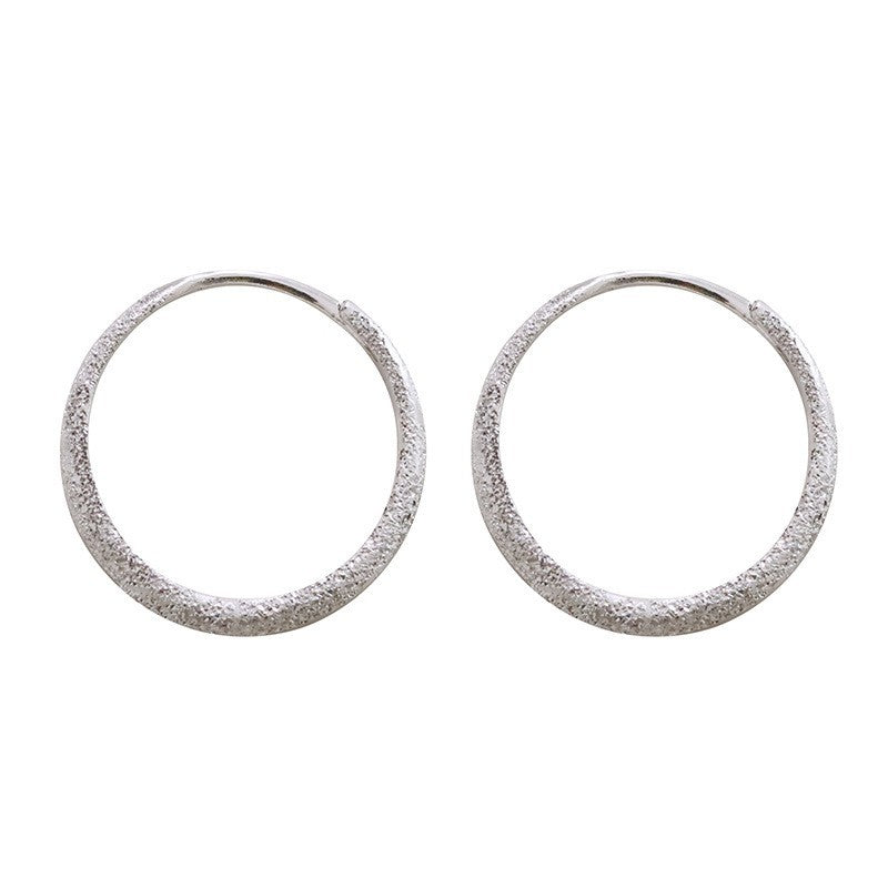 Clip Personality Minimalist Elegant Matte Copper Stud Earrings