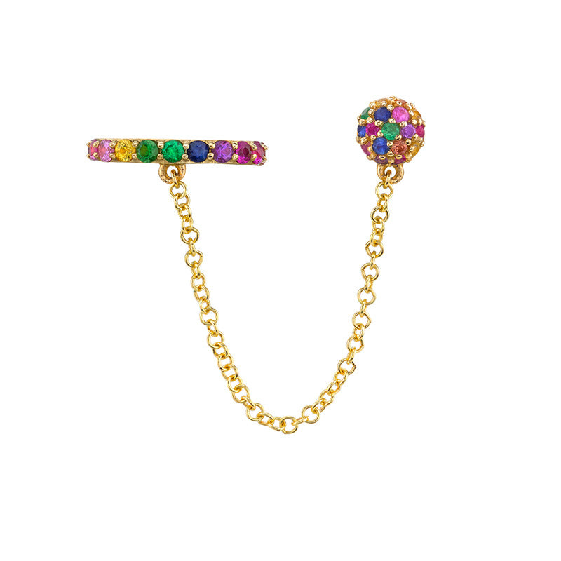 Women's Chain Double Hole Ear Fashion Trend Rings