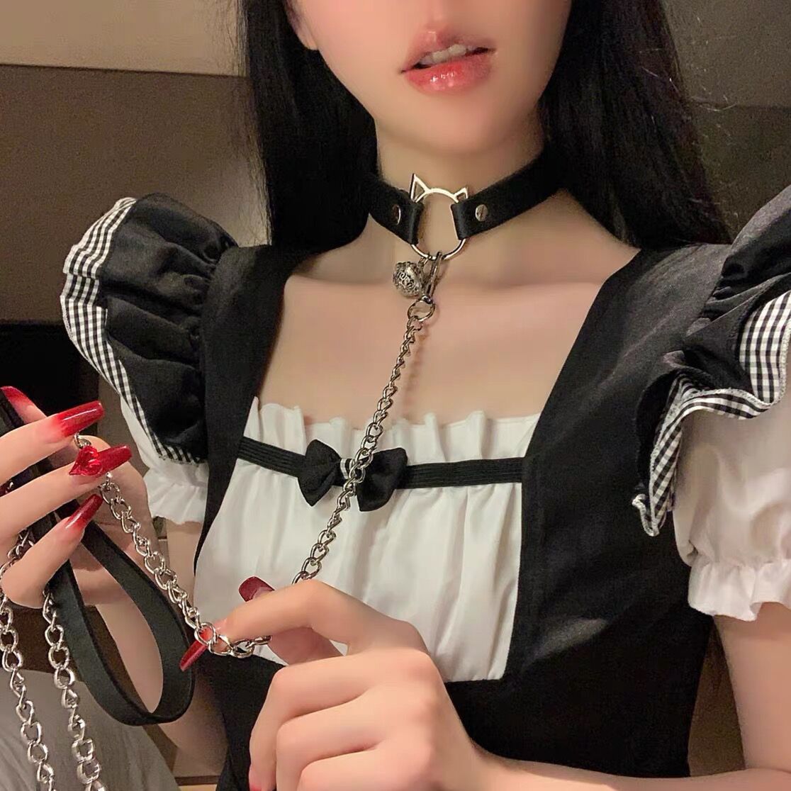 Women's Cat Bell Neck Band Chain Clavicle Necklaces