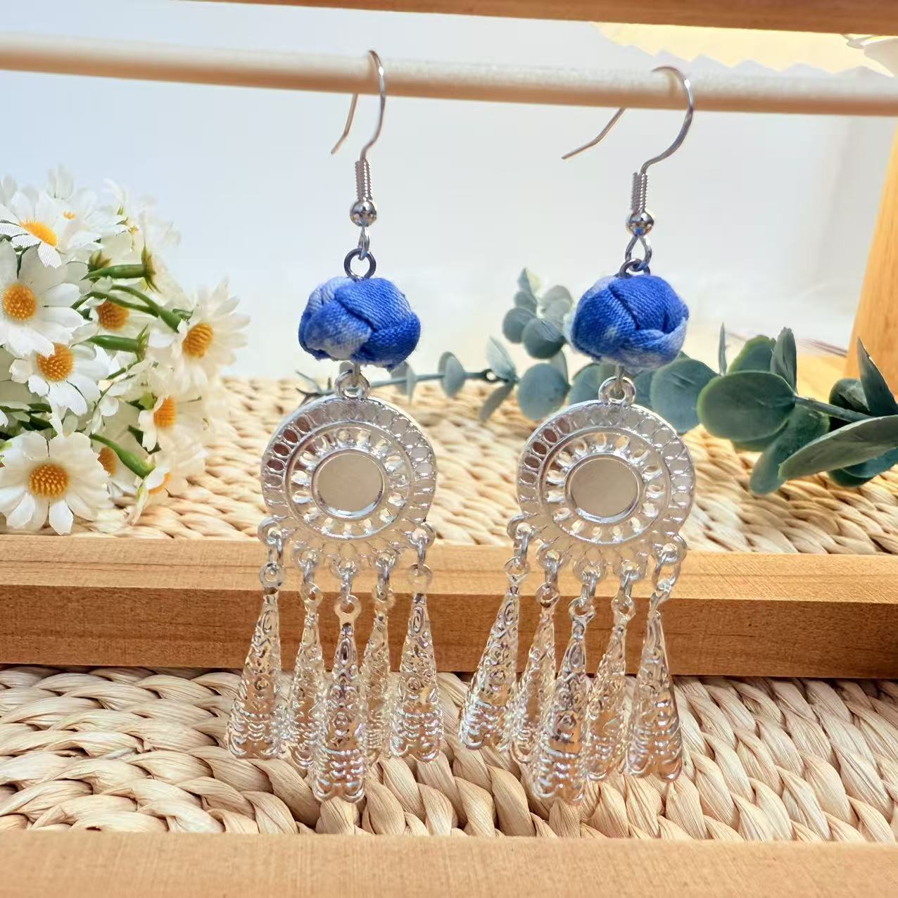 Yunnan Dali Minority Ethnic Style Tassel Southwest Scenic Earrings