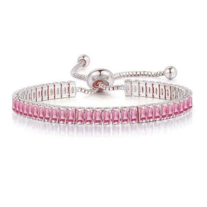 Micro Zircon Rectangular Niche Personality Adjustable Bracelets