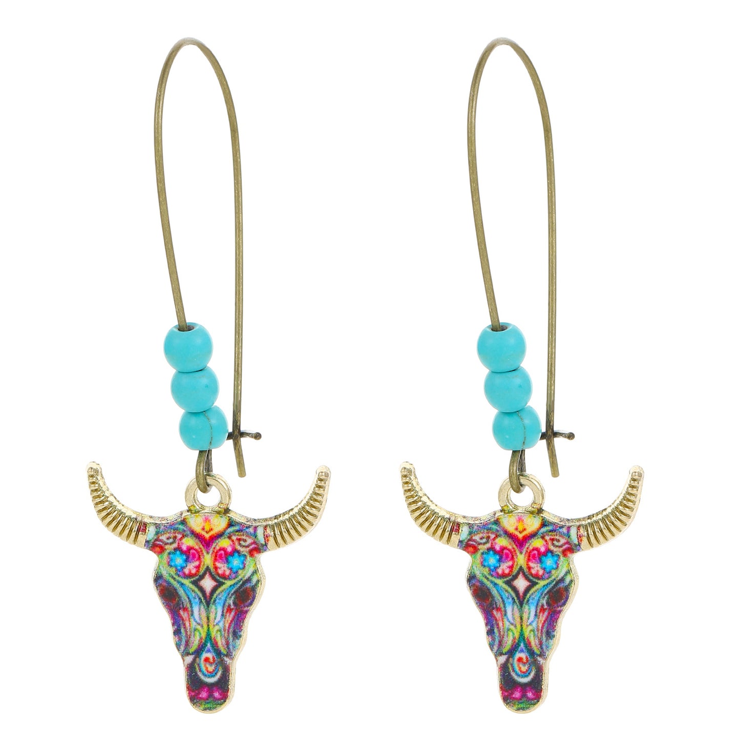 Women's Style Personalized Cow Head Retro Western Earrings