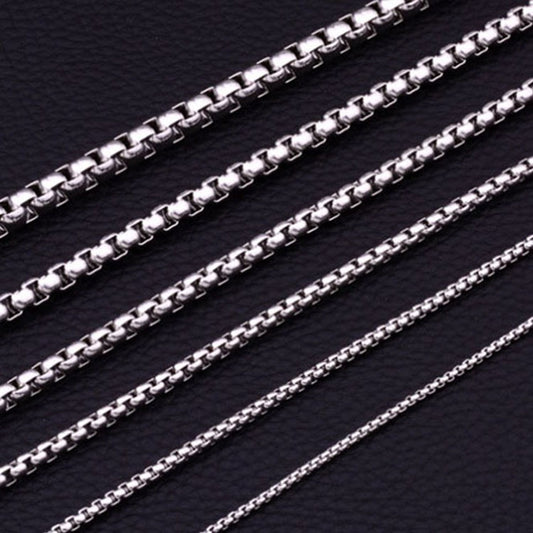 Stainless Steel Square Pearl Titanium Jewelry Chain Necklaces