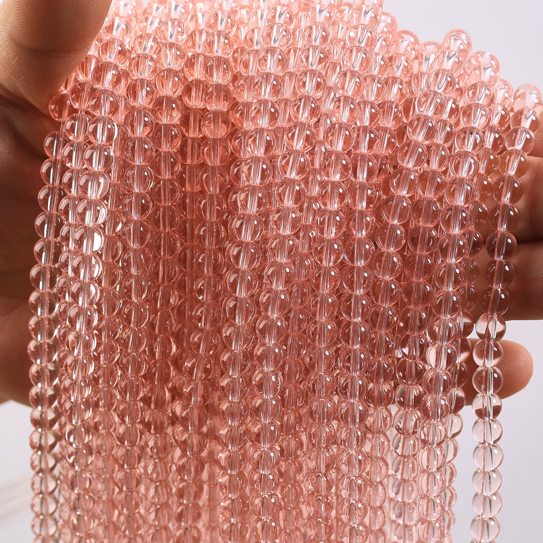 Fashion Glass Bead Transparent Color Imitation Jewelry Accessories