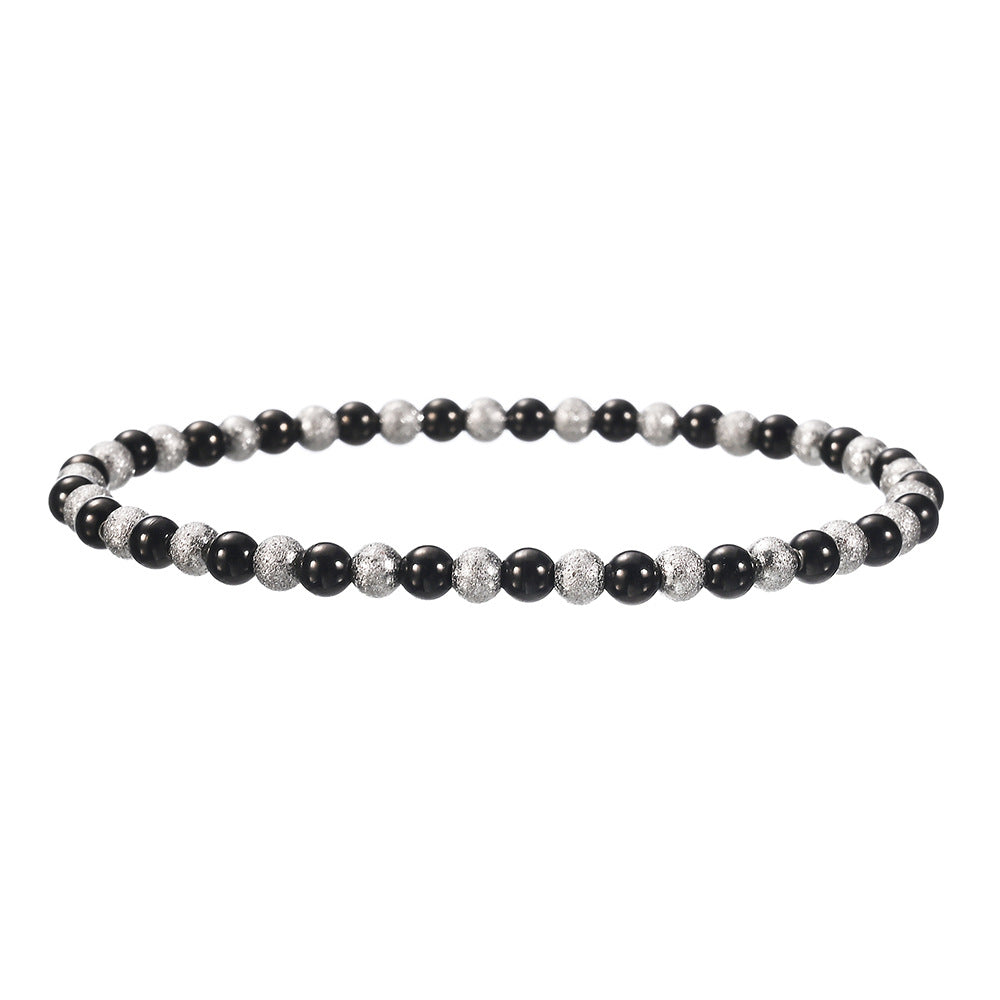 Sand Shiny Mixed Colored Golden Ball Waterproof Colorfast Stainless Steel Bracelet