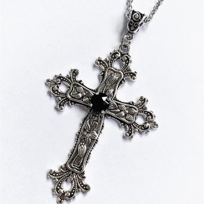 Ruby Big Cross With Diamond Valentine's Necklaces