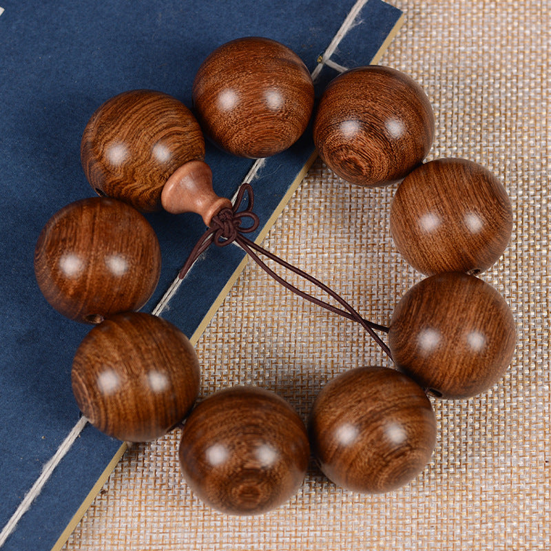 Golden Sandalwood Beads Ebony Wooden Bead Bracelet