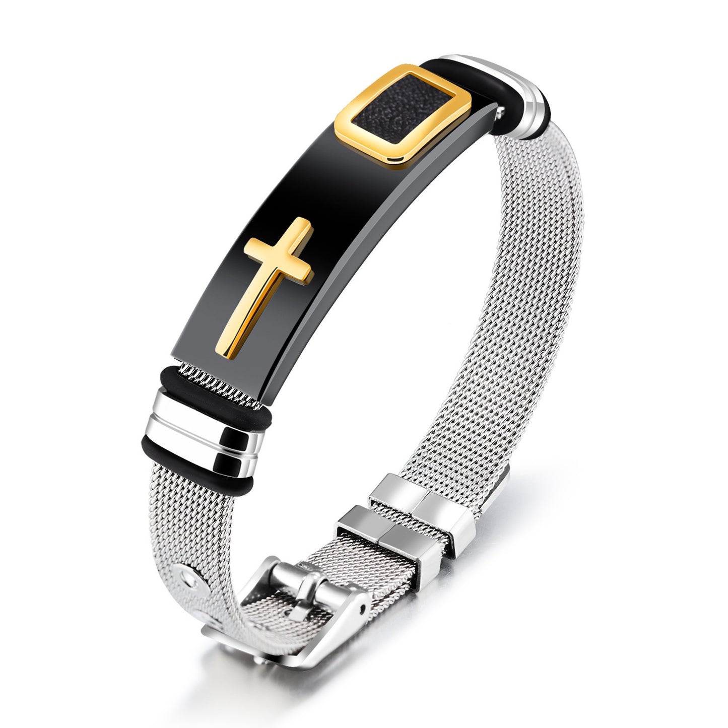 Religious Cross Adjustable Mesh Band Popular Bracelets