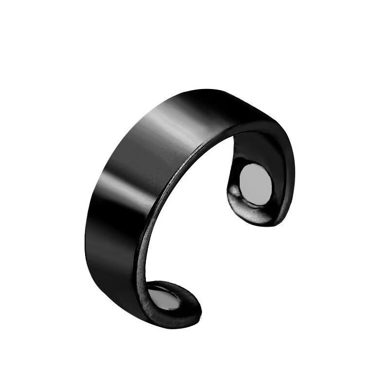 Men's Personalized Electroplated Rose Gold Magnetic Health Open Ring