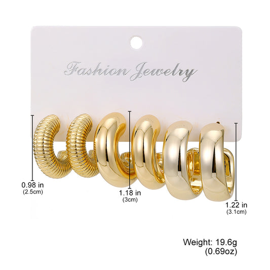 Women's High-grade Gold Fabulous Personality Creative Twist Earrings