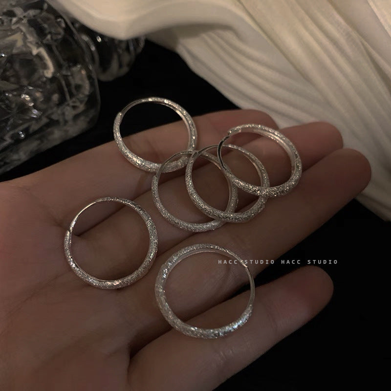 Simple Flash Sand Summer Female Trendy Earrings