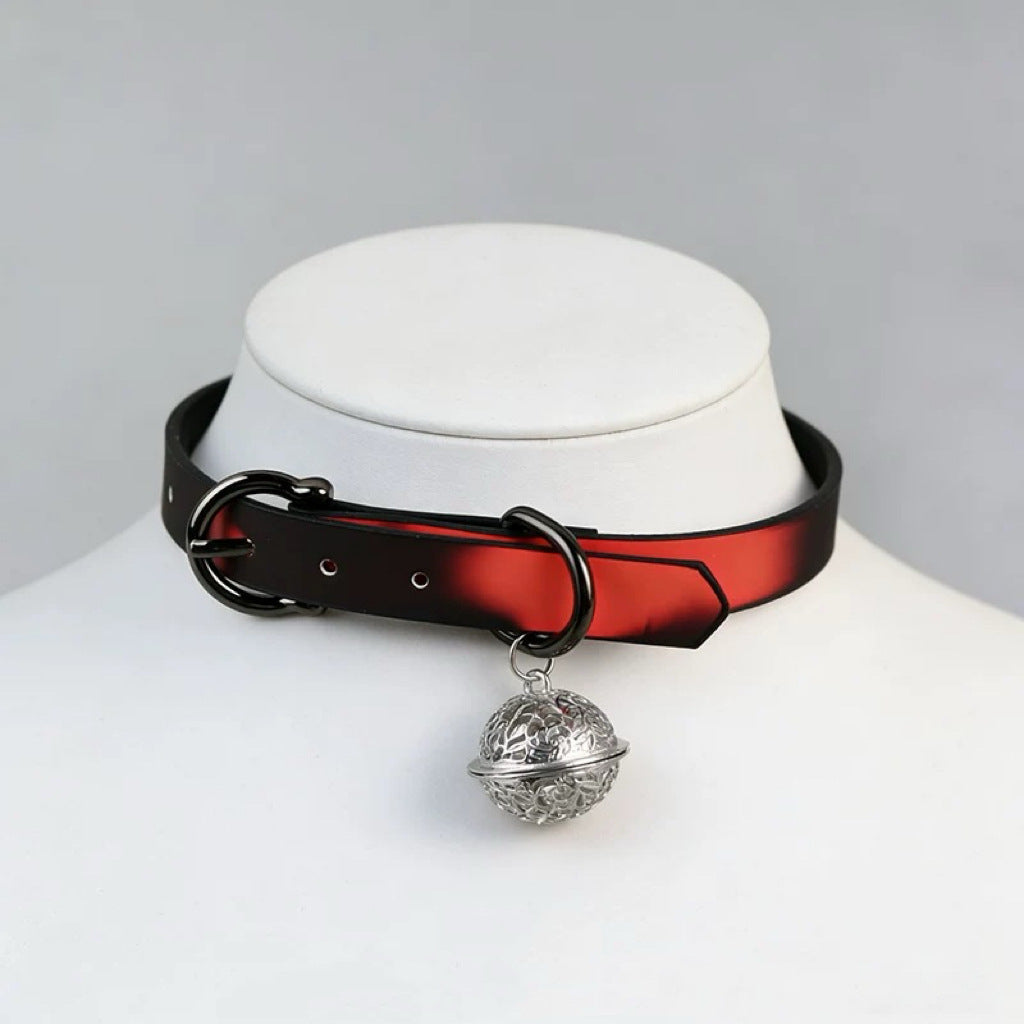 Holding Rope Bell Punk Puppy Leather Spicy Necklaces