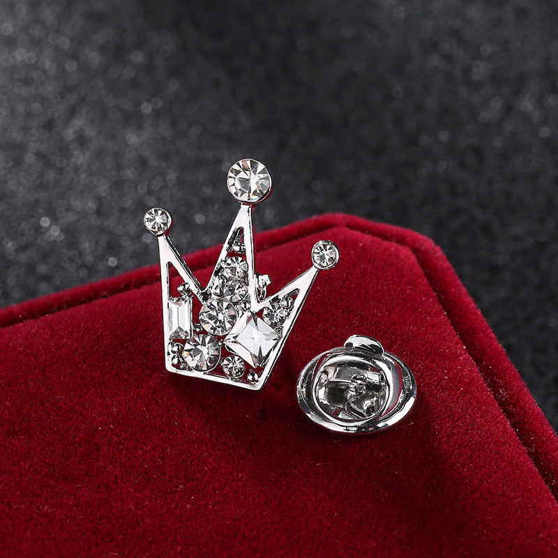 Men's Fashion Fashionmonger Business Corsage Crown Badge Minimalist Brooches