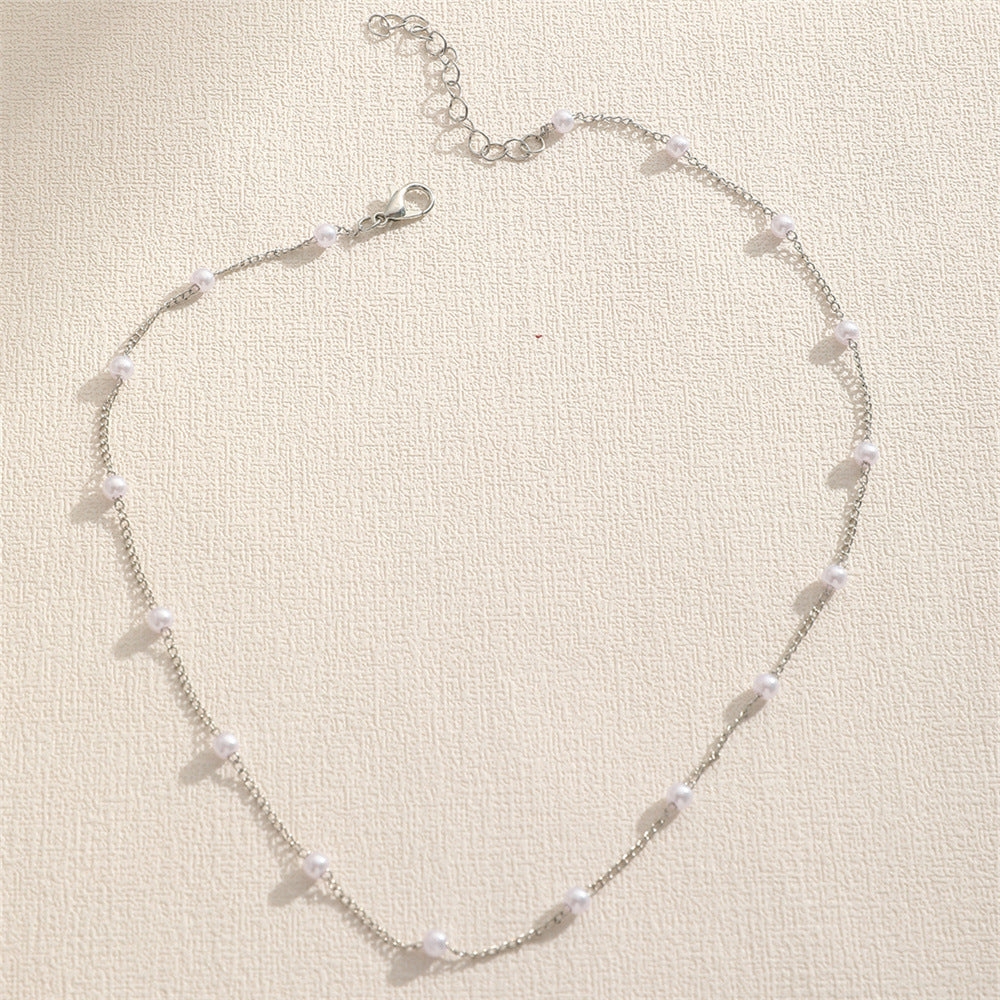 Simple Ball Clavicle Chain Personalized Imitation Pearl Female Exquisite Collar