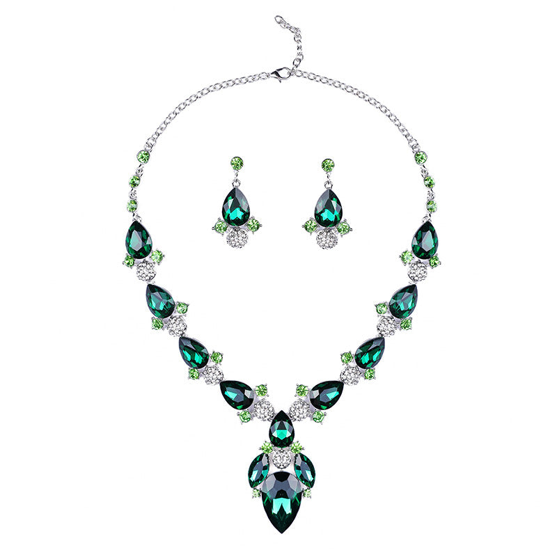 Fashion Suit Exaggerated Crystal Two-piece Alloy Rings