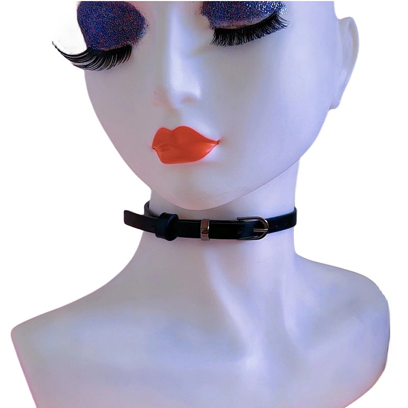 Summer Niche Fine Black Everyday Joker Short Minimalist Collar