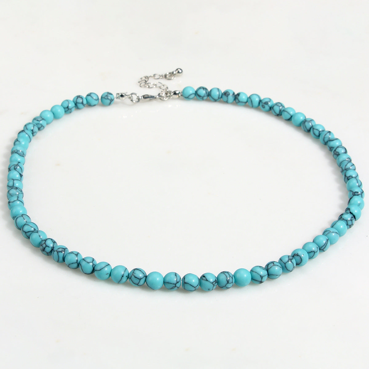 Women's Bohemian Colorful Natural Stone Beaded Twin Necklace