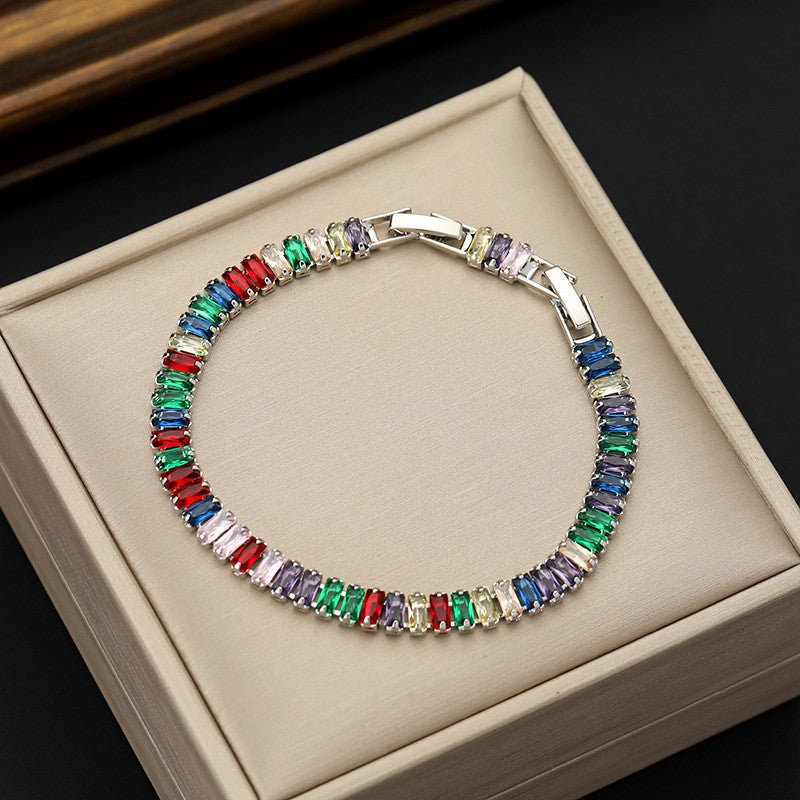 Women's & Men's Colorful Zircon Trendy Fashion Tennis Bracelets