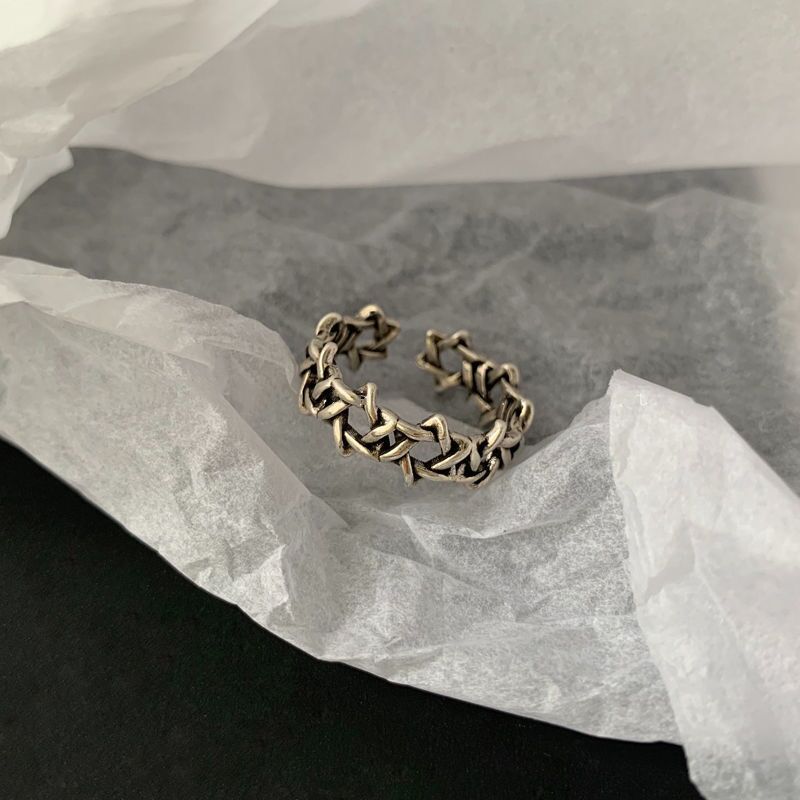 Women's & Men's Retro Simple Distressed Hip Hop Fashion Personalized Niche Design Rings