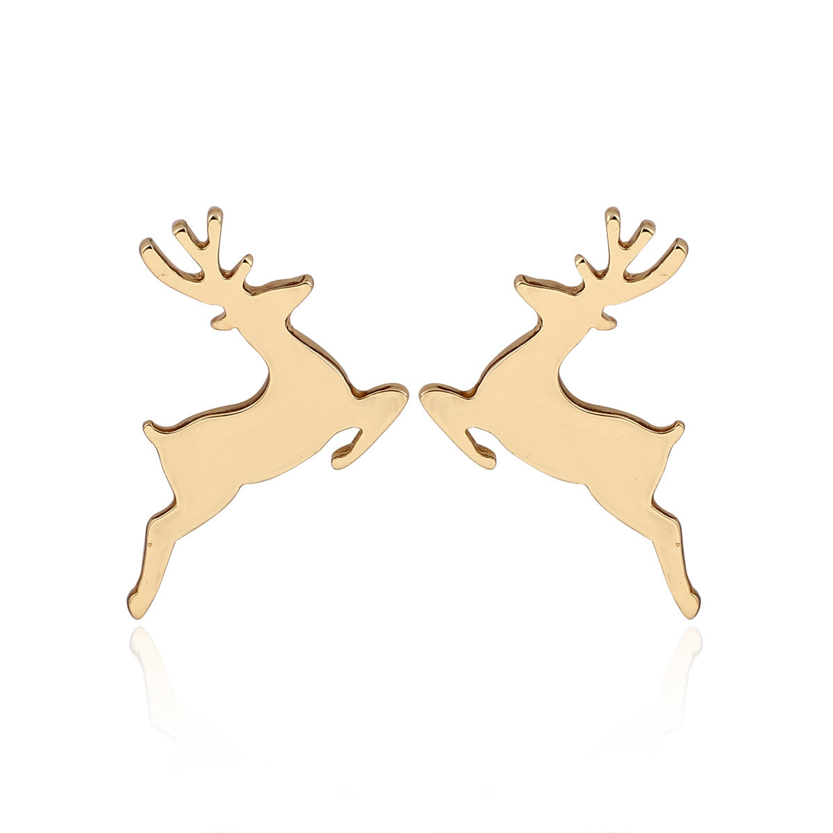 Fashion Flying Deer Head Brush Paper Crane Earrings