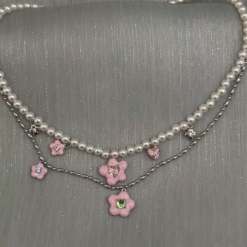 Retro Mori Style Flower Niche Temperament Entry Lux Exquisite Sweet Necklaces