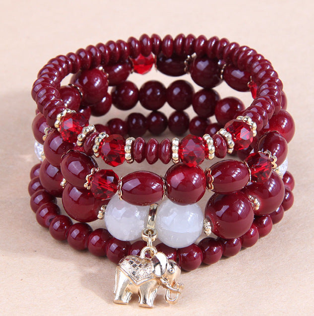 Fashionable Bohemian Elephant Simple Mix Match Metal Bracelet