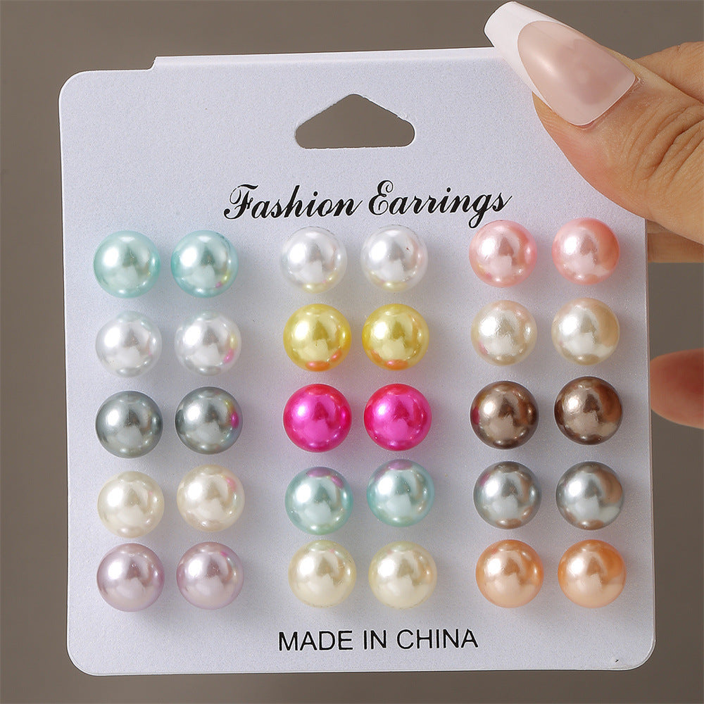 Fashion Geometry Pattern Female One Card Stud Earrings