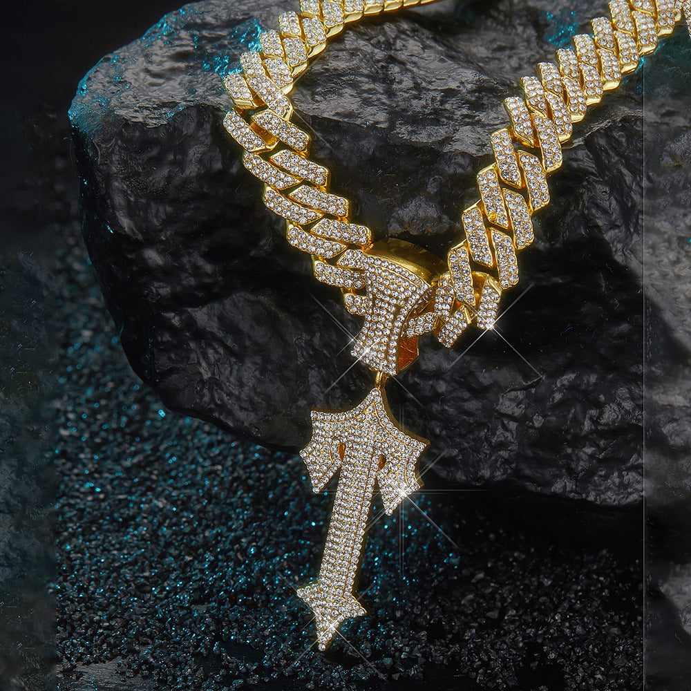 Hop Diamond Letters Popular High Quality Cuban Link Pendants