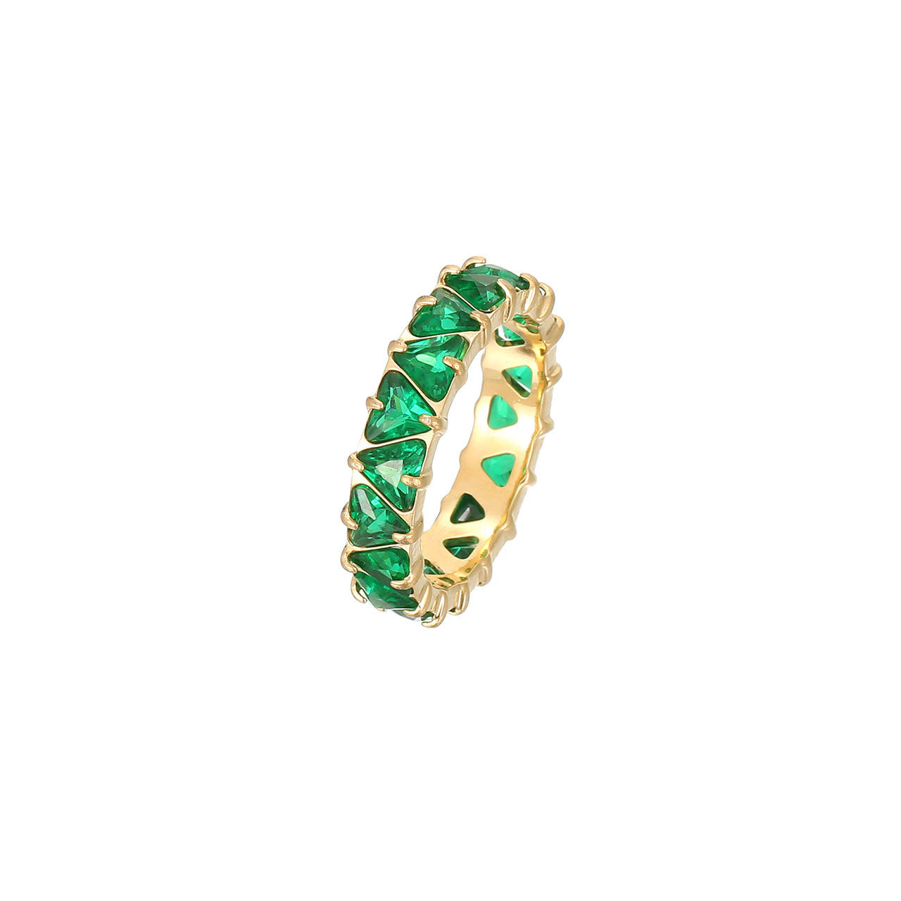 Gang Drill Color Zircon Female Diamond Heart-shaped Rings