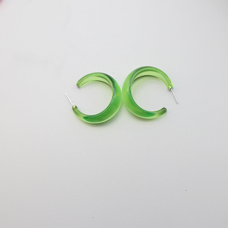 Women's Design Transparent Acrylic Ear Clip Cold Style Earrings
