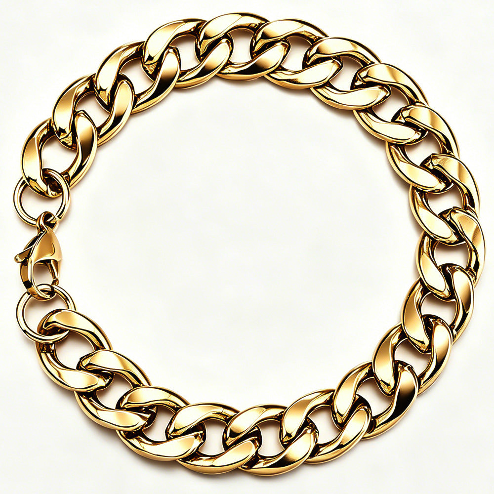 Men's Trendy Hip Hop Simple Personalized Clavicle Chain Titanium Necklaces