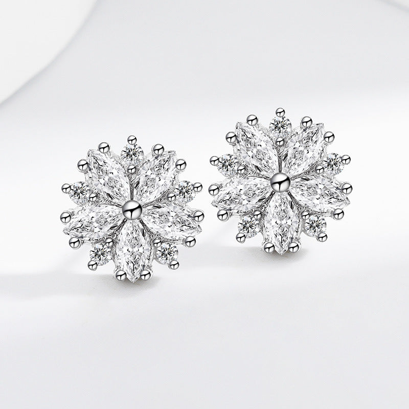 Pink Diamond Simple Elegant Sweet Little Stud Earrings
