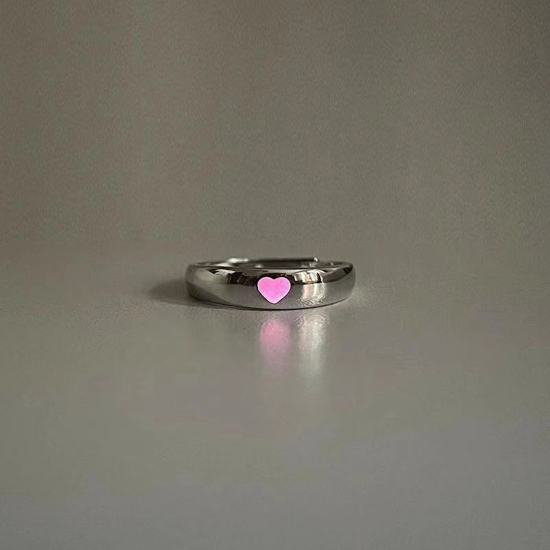 Luminous Niche High-grade Open Adjustable Couple Ring