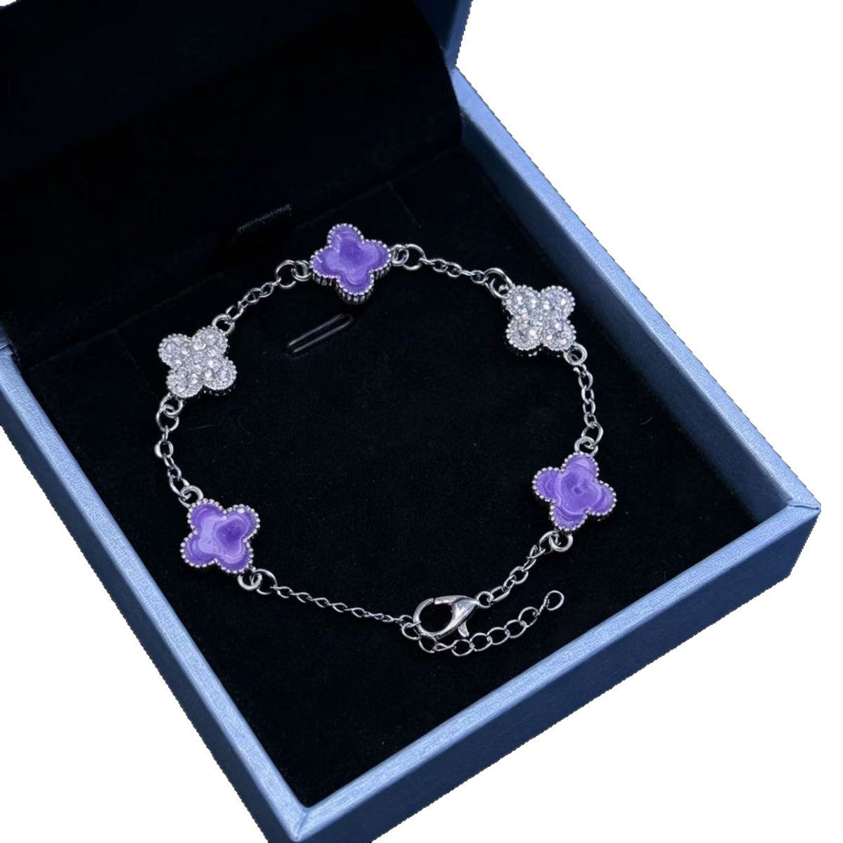 Titanium Steel Double-sided Classic Four-leaf Clover High-grade Niche Bracelet