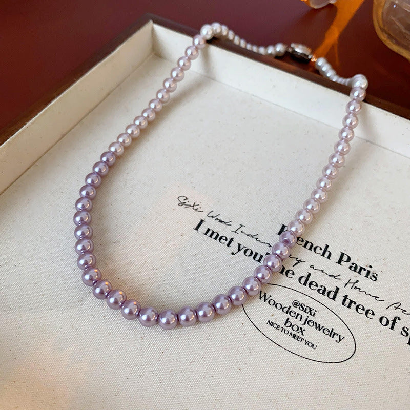 Pearl Twin Clavicle Chain Light Luxury Necklaces
