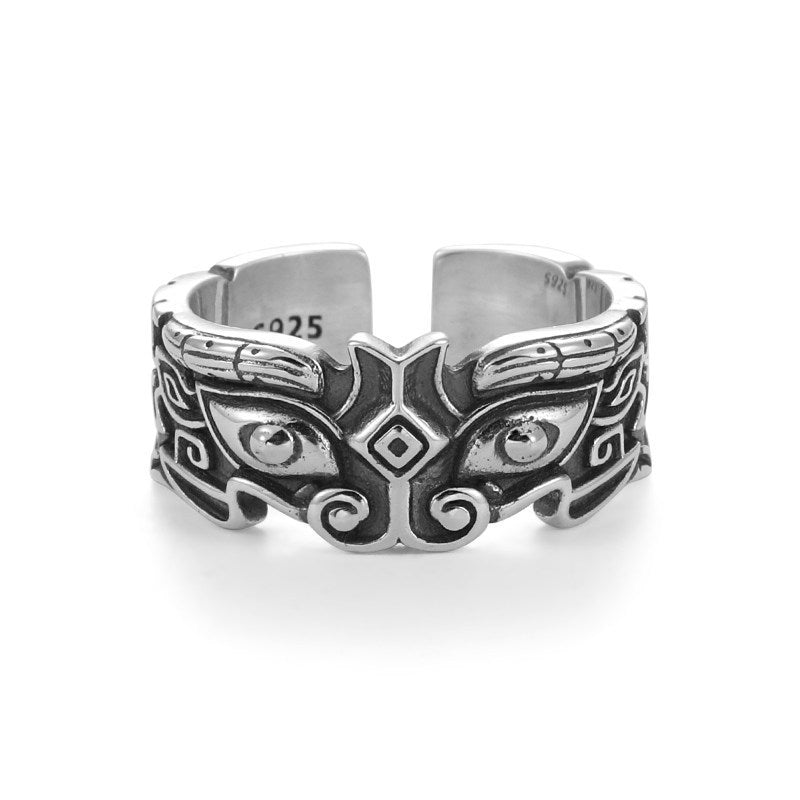 Men's Gluttonous God Beast Domineering Vintage Opening Rings