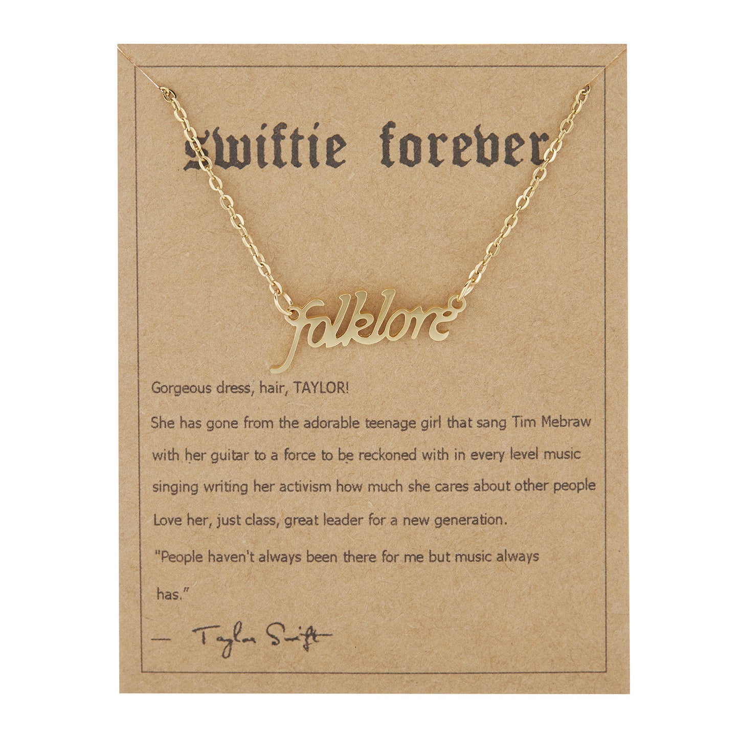 Women's Steel Paper Card Gold Clavicle Chain Necklaces