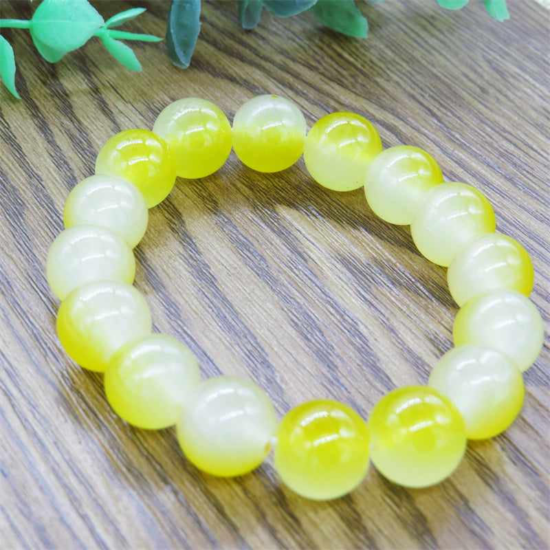 Transparent Pink White Jade Pliable Temperament Bracelets