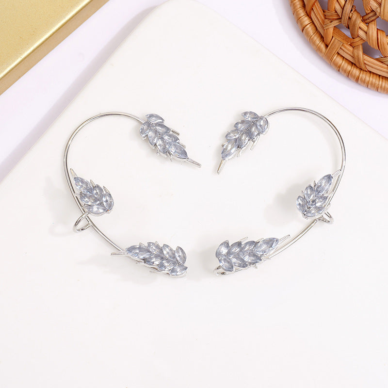 Ear Graceful Fashionable Micro Inlaid Zircon Female Without Piercing Stud Earrings