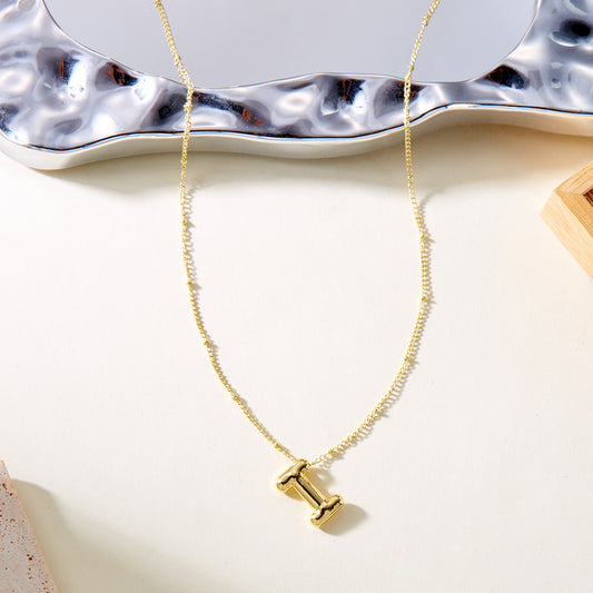 Party Balloon Chubby Pleated Letter Ball Necklaces