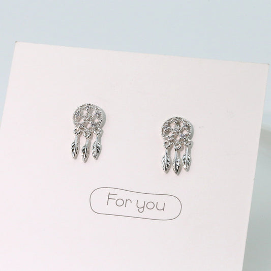 Women's Catcher Ear Sterling Sier Temperamental Personalized Eardrops Creative Retro Fashion Earrings