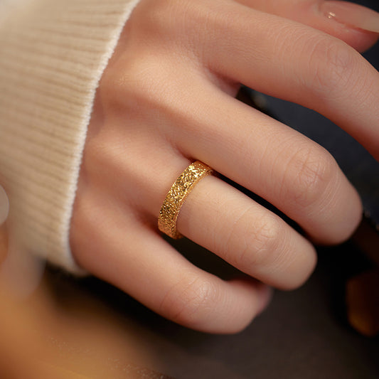 Simple Mush Ice Under Banyan Tree Light Luxury Rings